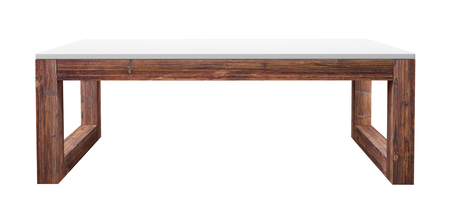 Low table isolated on white background. Saved clipping path included. 3D rendering image.の写真素材