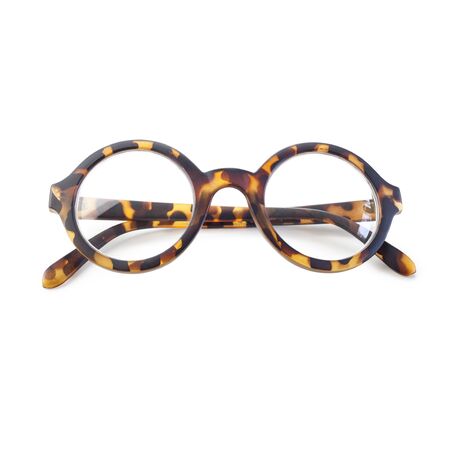 Vintage glasses isolated on white backgroundの写真素材