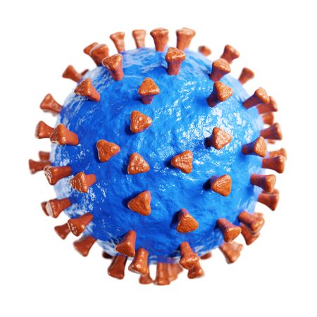 model of coronavirus, 3d render imageの写真素材