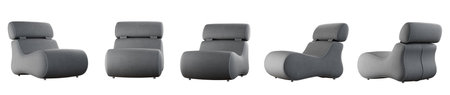 Modern armchair set isolated on white background. 3D rendering. 3D illustrations.の写真素材