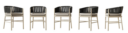 Armchair set isolated on white background. 3D rendering. 3D illustrations.の写真素材