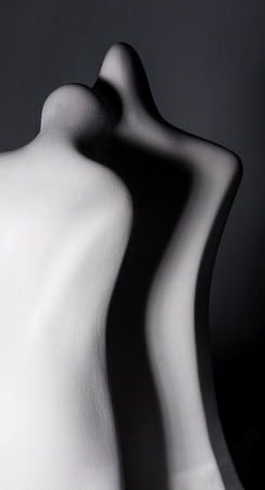 ceramics couple sculptureの写真素材