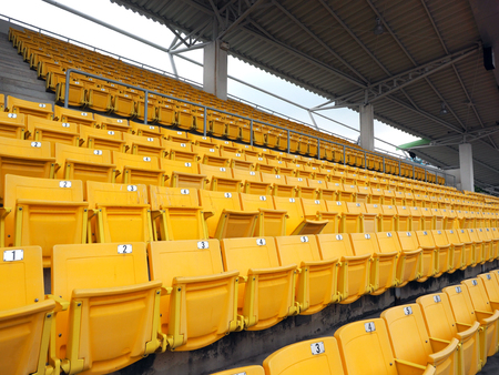 Rows seats on the stadiumのeditorial素材