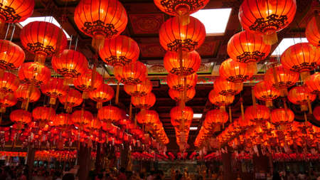 Happy chinese new year celebration at Wat Mangkon Kamalawat Thailand 26-01-2020のeditorial素材