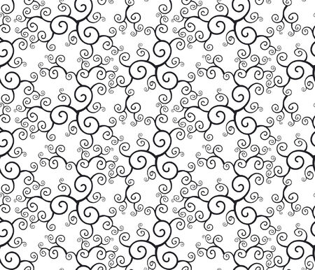 vector seamless luxurious black patternのイラスト素材