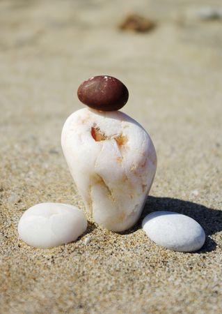 Fanny Stone on a beach