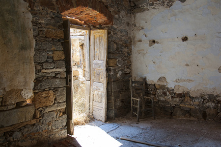 The Leper Room. Fortress of the island of Spinalonga. Leprosarium. Crete, Greece.のeditorial素材