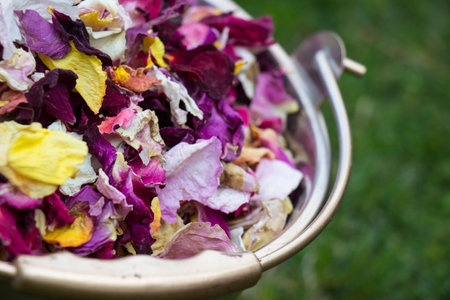 Wedding Confetti in bucketの写真素材