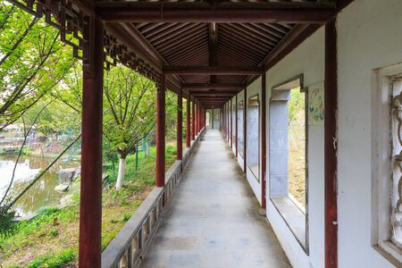 ancient architecture of corridorのeditorial素材