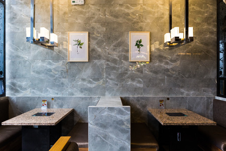 Interior and decoration of restaurantのeditorial素材