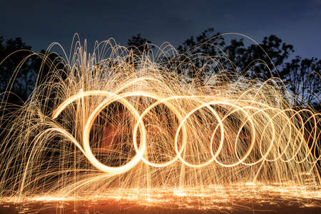 Light painting photographyの写真素材