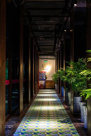 Corridor in the restaurant