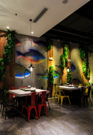 Interior of restaurantのeditorial素材
