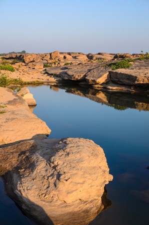 pond in Sampanbok , in Mekong River, Ubon Ratchathani  Grand canyon in Thailandの写真素材