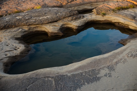pond in Sampanbok , in Mekong River, Ubon Ratchathani. Grand canyon in Thailandの写真素材