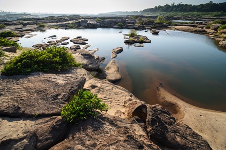 pond in Sampanbok , in Mekong River, Ubon Ratchathani. Grand canyon in Thailandの写真素材