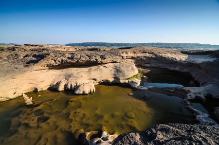 pond in Sampanbok , in Mekong River, Ubon Ratchathani. Grand canyon in Thailandの写真素材