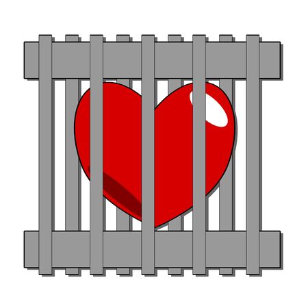Heart lock love concept vector illustrationのイラスト素材