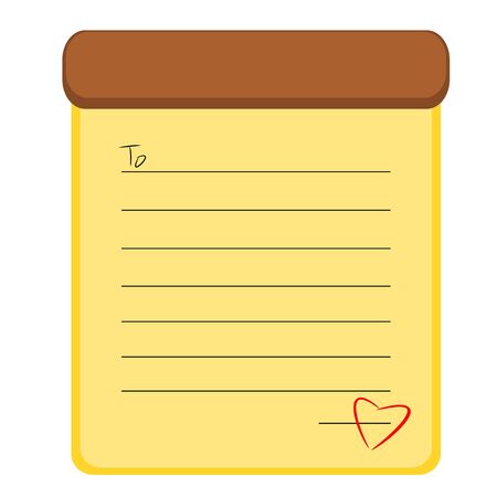 Love memo paper illustrationのイラスト素材