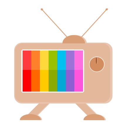 Retro television style vecter illustrationのイラスト素材