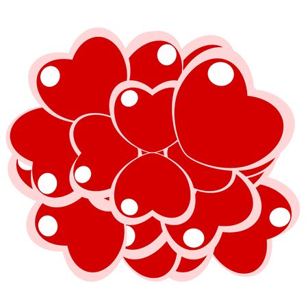 Red heart in love concept illustrationのイラスト素材