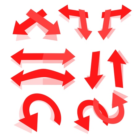 Red arrows pointing concept illustrationのイラスト素材