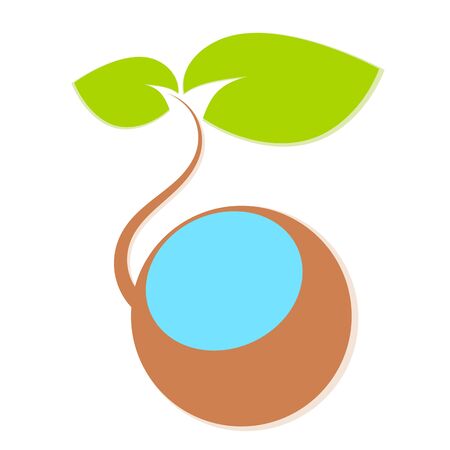 Nature of symbol green ecology environment concept illustrationのイラスト素材