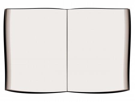 Open brown book empty pages for note concept illustrationのイラスト素材