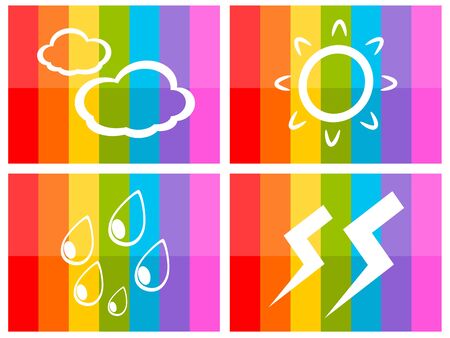 Weather icon in colorful background nature concept illustrationのイラスト素材