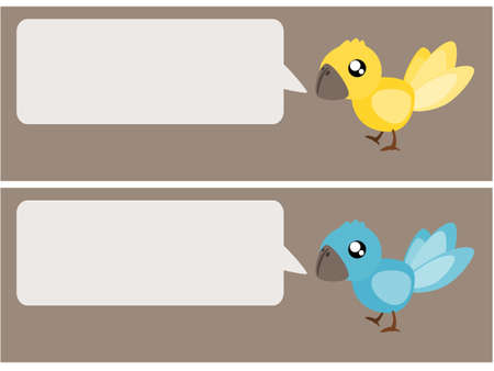 Bird talk or tweet in social concept illustrationのイラスト素材