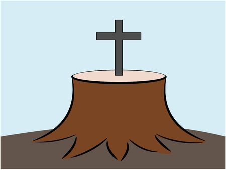 Nature tree symbol in ecology world concept illustrationのイラスト素材