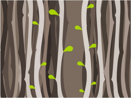 Tree in brown background in eco concept illustrationのイラスト素材