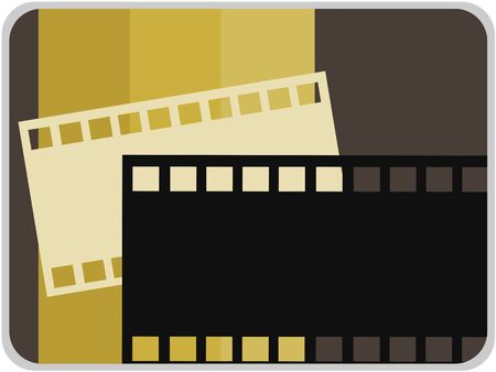 Movie icon in retro color style concept illustrationのイラスト素材