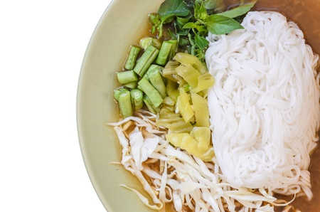 White noodle of the food east north  Thai
