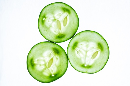 Cucumber slice in the  background raw integrated conceptの写真素材