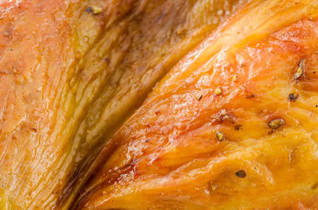 Roasted chicken food background close up macrp shotの写真素材