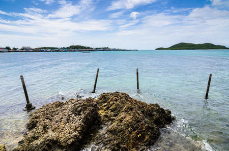 Green island and sea nature landscape in Thailandの写真素材