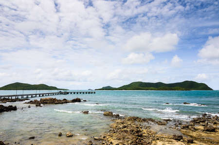 Green island and sea nature landscape in Thailandの写真素材