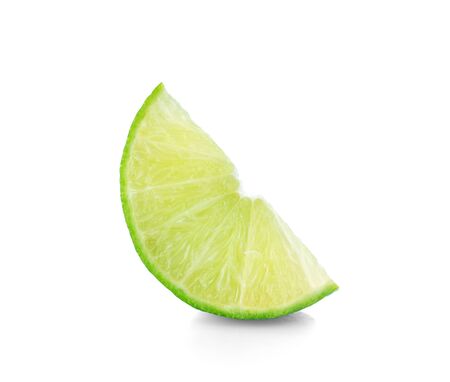 Lime. Fresh fruit with leaf isolated on white background.
の写真素材