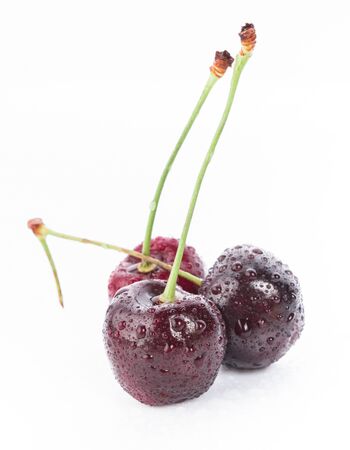 Cherry isolated on white backgroundの写真素材