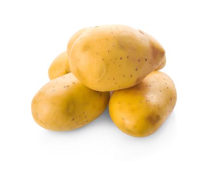 potatoes isolated on white backgroundの写真素材