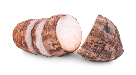 taro isolated on white backgroundの写真素材