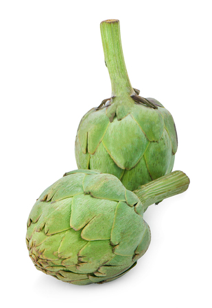 artichoke isolated on white backgroundの写真素材