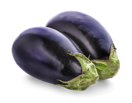 Eggplant Isolated with on a white backgroundの写真素材