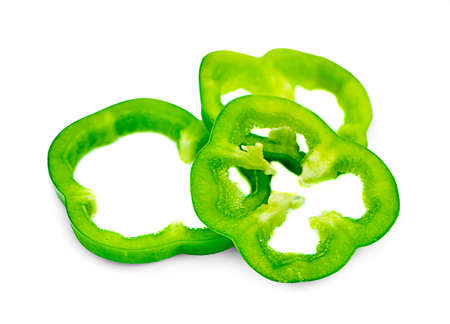 bunch of green banana on a white background