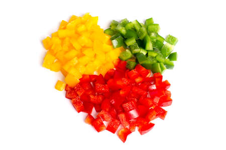 Sweet pepper isolated on a white backgroundの写真素材