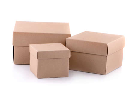 Carton box isolated on white background