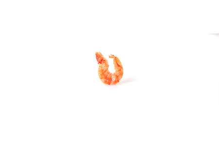 Dried shrimp isolated on white backgroundの写真素材