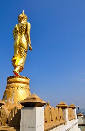 Buddha stature see the town, thailandの写真素材