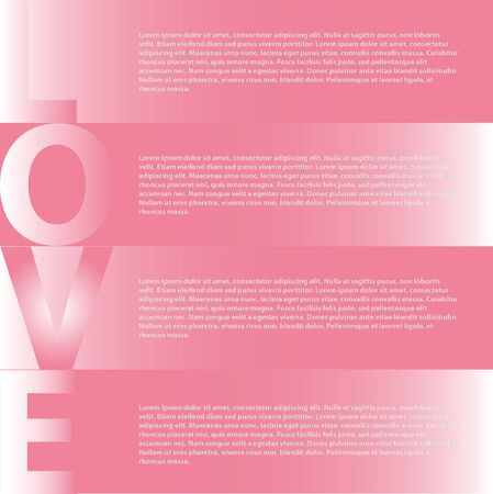Pink background with transparent word love.vector/illustration.のイラスト素材
